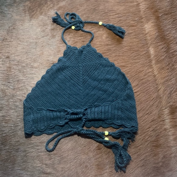 Pacsun Kendall & Kylie Crochet Halter Crop Top - Picture 7 of 12